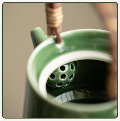 Gohobi Handmade Green Teapot