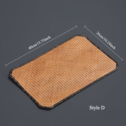 Gohobi Handmade Lacquered Bamboo Woven Tea Mat