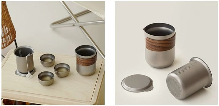 Gohobi Pure Titanium Portable Travel Tea Set
