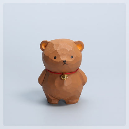 Gohobi Handcrafted Wooden Bear Ornament