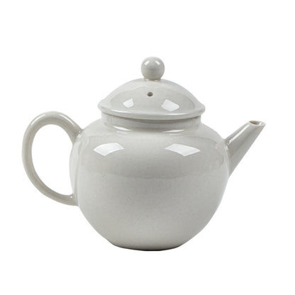 Gohobi Wood Ash Glaze Ceramic Teapot – Handmade Vessel Shape Gongfu Tea Pot with Ball Filter