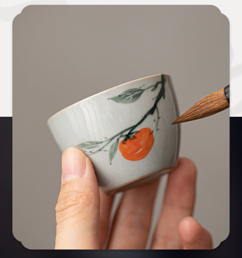 Gohobi Hand-painted Travel Teapot Gaiwan Set