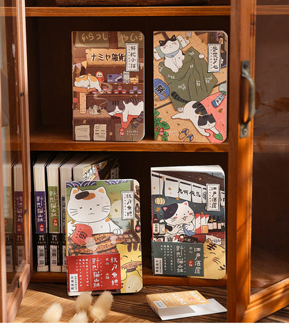Gohobi Japanese Cat Magnetic Notebook, Monthly Planner, Study Notebook, Pocket Diary