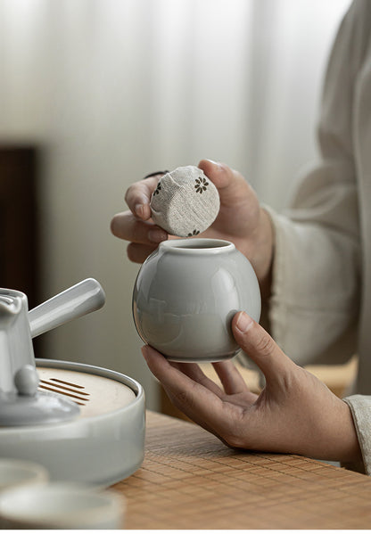 Gohobi Japanese Style Ice Grey and Green Tea Set 001