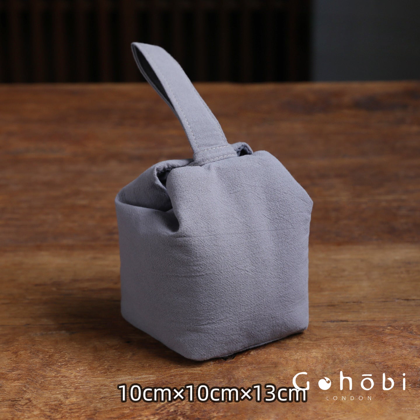 Gohobi Classic Travel Teaware Bag – Plain Cotton Tea Set Storage & Outdoor Carry Case