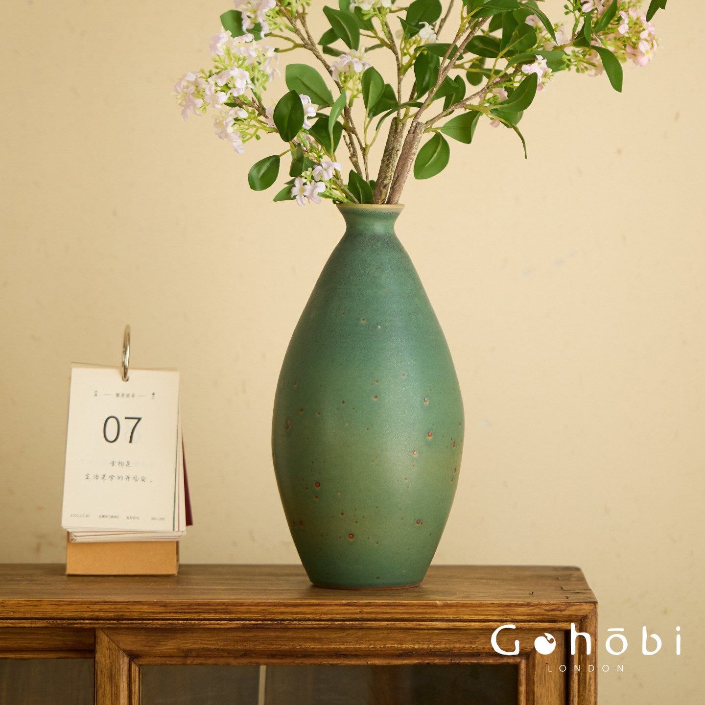 Gohobi Medieval Retro Ceramic Vase – Handmade Decorative Flower Vase for Home and Living Room