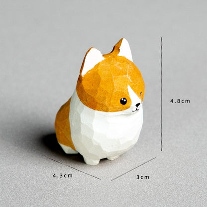 Gohobi Handcrafted Wooden Corgi Dog Ornament
