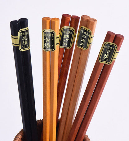 Gohobi A Set of 5 Pairs of Japanese Wooden Chopsticks