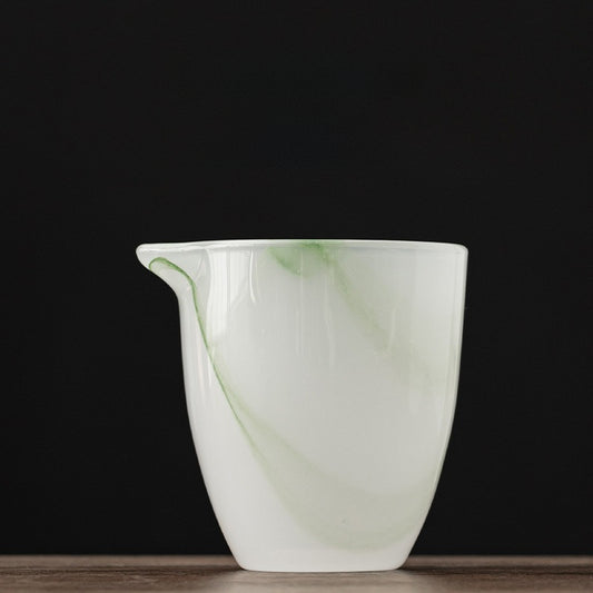 Gohobi Green Swirl Glass Fairness Pitcher & Douli Cup Teaware