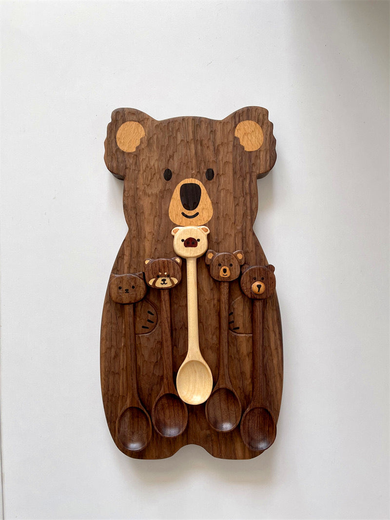 Gohobi Walnut Koala Shape Tray