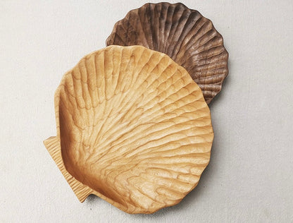 Gohobi Wooden Shell Shape Tray