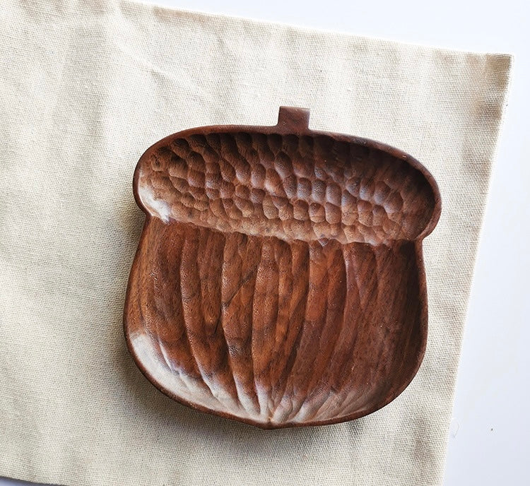 Gohobi Walnut Chestnut Shape Tray