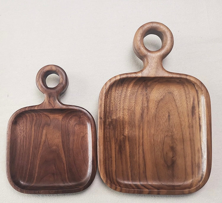 Gohobi Walnut Ring Shape Square Tray