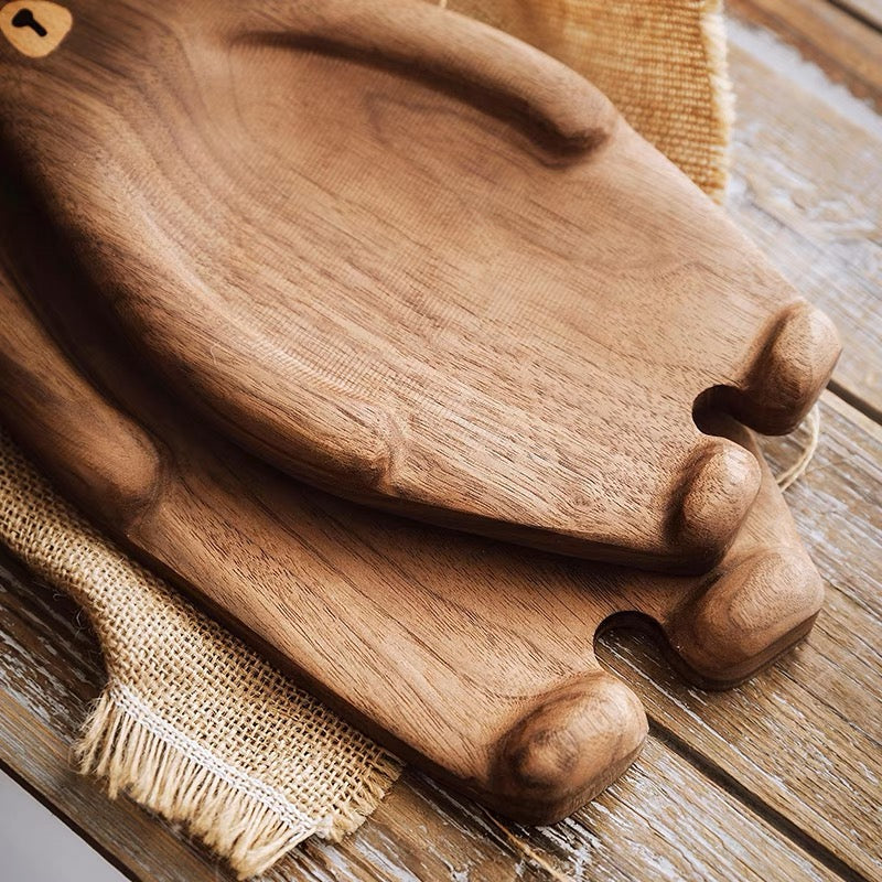 Gohobi Walnut Bear Shape Fruit Tray