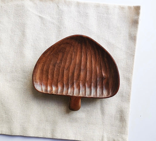 Gohobi Walnut Mushroom Shape Tray