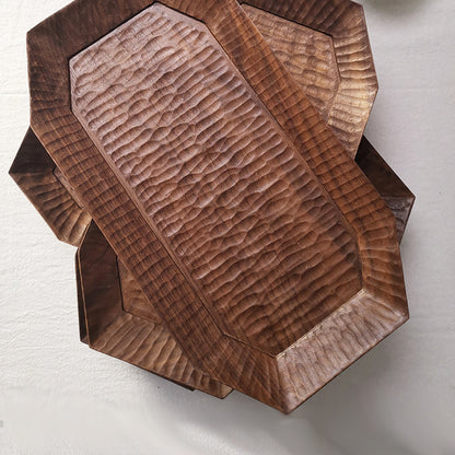 Gohobi Walnut Octagonal Shape Tray