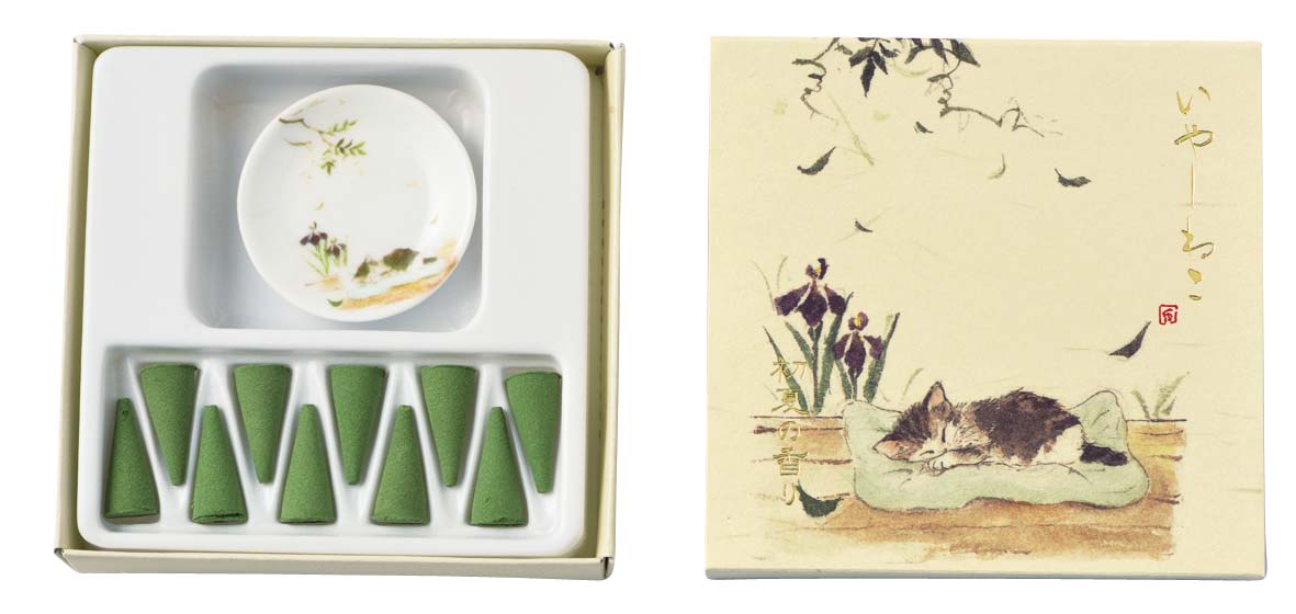 Neko Cone Incense Set - KOUSAIDO - Early Summer