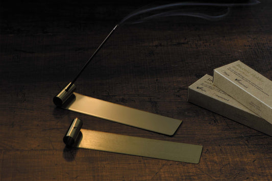 Brass Long Incense Dish - KOUSAIDO [Made in Japan]