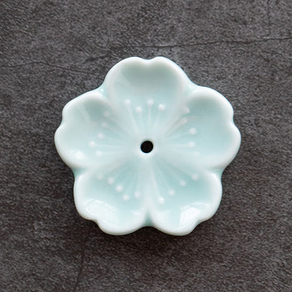 Gohobi Handmade Ceramic Flower Ornament Incense Holder