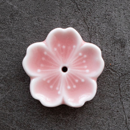 Gohobi Handmade Ceramic Flower Ornament Incense Holder