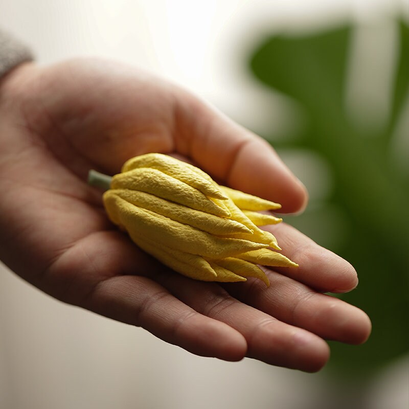 Gohobi Handmade ceramic Chayote Tea ornaments Tea pets Chinese Gongfu tea Japanese Chado unique ornaments  yellow bergamot flower