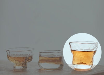 Gohobi Handmade glass tea cup Chinese Gongfu tea Kung fu tea Japanese Chado wabi sabi