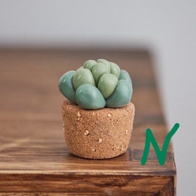 Gohobi Handmade cactus ceramic ornaments Japanese  ornaments wedding birthday plant lover gift