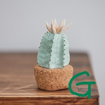 Gohobi Handmade cactus ceramic ornaments Chinese Gongfu tea Kung fu tea Japanese Chado ornaments