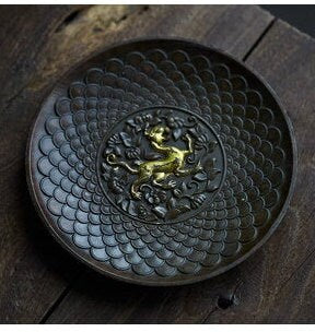 Gohobi Copper Tea Trays Serving Trays Four Great Beasts Vintage style Gongfu tea trays (4 versions) Japanese Chado