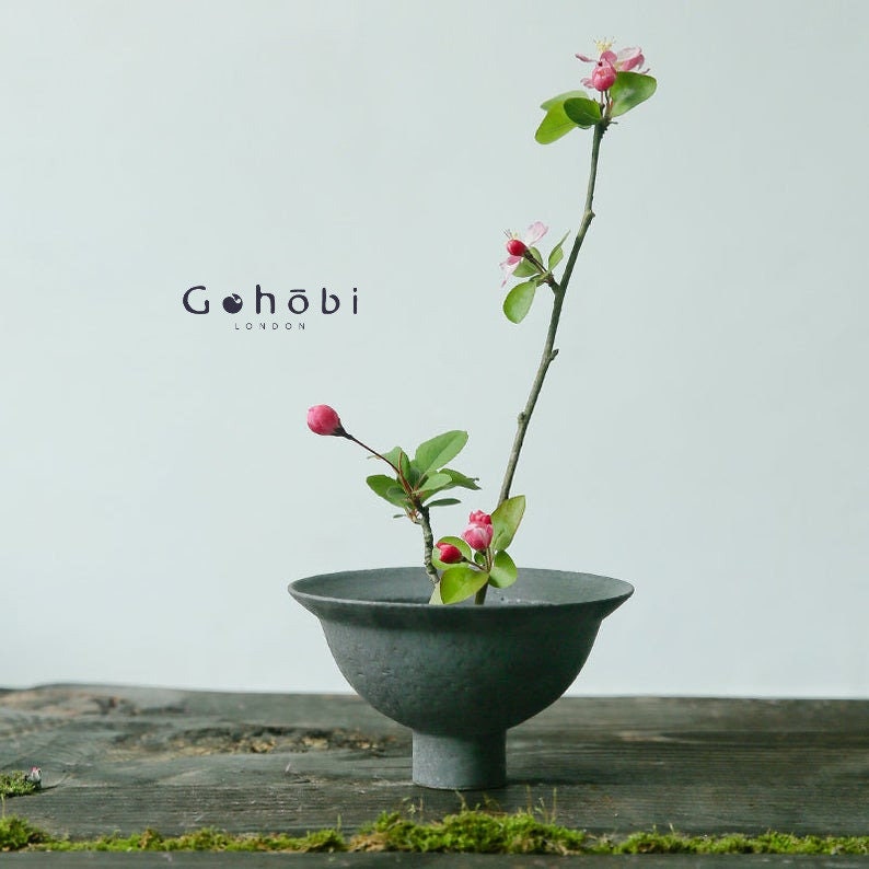 Gohobi Ikebana set, Japanese vase, kenzan set, Japanese vase set, table decoration, flower arrangement oriental vase zen