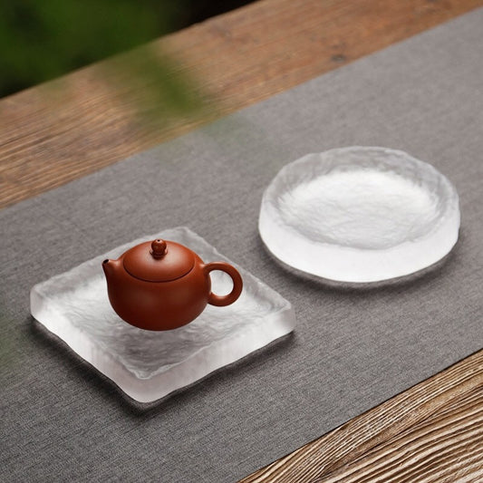 Gohobi Glass handmade Tea Trays Vintage Gongfu tea trays Japanese Chado Tea ceremony
