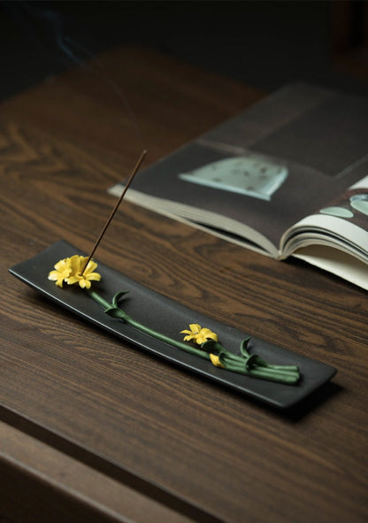 Gohobi Handmade Flowers Incense holder Gongfu tea Japanese Chado
