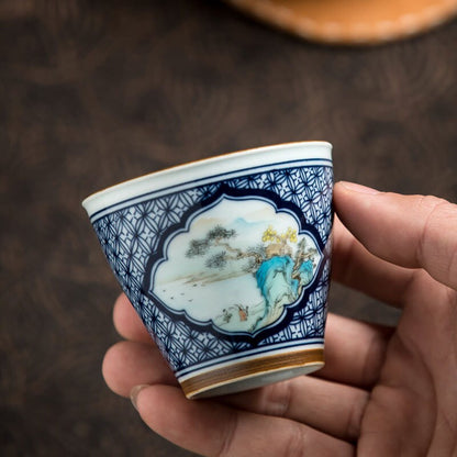 Gohobi Hand painted Tea Cup Ceramic Chinese Gongfu tea Kung fu tea Japanese Chado by local young designer