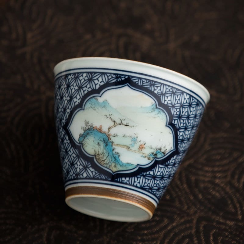 Gohobi Hand painted Tea Cup Ceramic Chinese Gongfu tea Kung fu tea Japanese Chado by local young designer