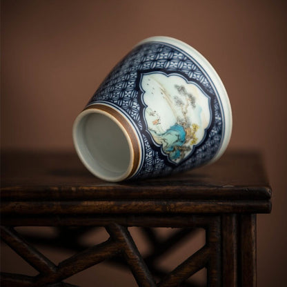 Gohobi Hand painted Tea Cup Ceramic Chinese Gongfu tea Kung fu tea Japanese Chado by local young designer