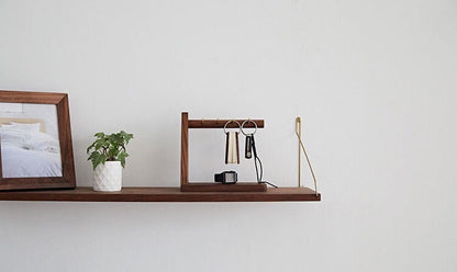 Gohobi Wood Rack Key Rack Key Rack with Shelf Key holder key and earrings rack key hooks Gift ideas