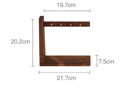 Gohobi Wood Rack Key Rack Key Rack with Shelf Key holder key and earrings rack key hooks Gift ideas