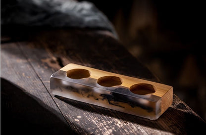 Gohobi Wooden resin candleholder home decor Housewarming gift Christmas winter decoration candle holder