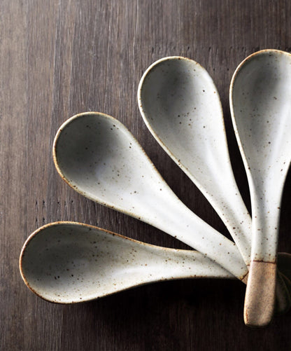 Gohobi handmade soup spoon Japanese Chinese large spoon oriental utensil tea spoon