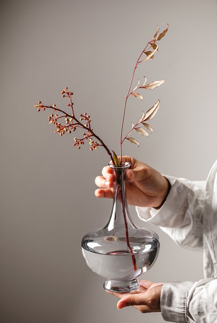 Gohobi Large Glass Vases Japanese Chado table decoration housewarming gift