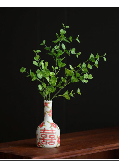 Gohobi Wedding vase, wedding gift case, handmade Vintage Style vase , Hand painted vase, Chinese wedding gift