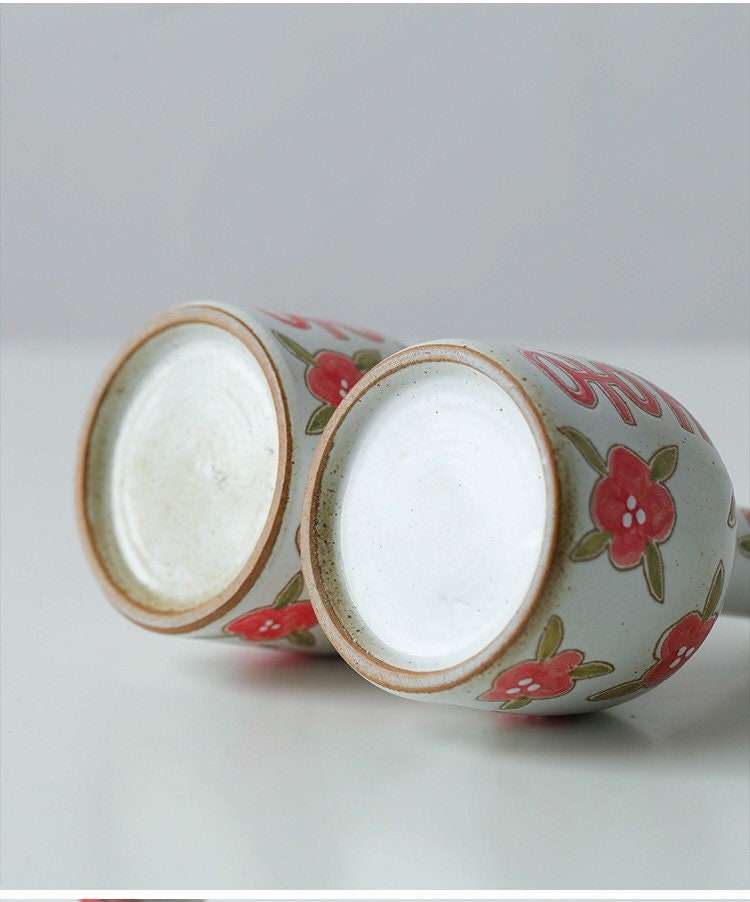 Gohobi Wedding vase, wedding gift case, handmade Vintage Style vase , Hand painted vase, Chinese wedding gift