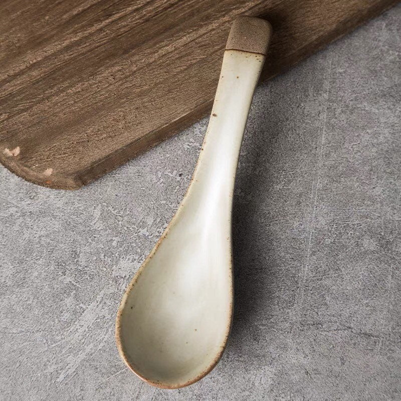 Gohobi handmade soup spoon Japanese Chinese large spoon oriental utensil tea spoon