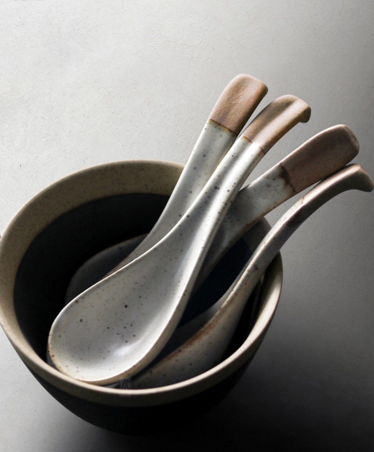 Gohobi handmade soup spoon Japanese Chinese large spoon oriental utensil tea spoon