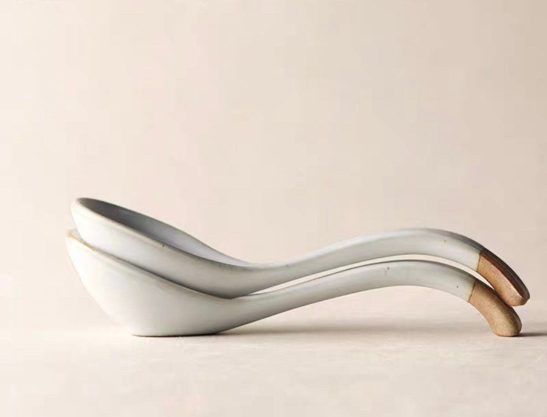 Gohobi handmade soup spoon Japanese Chinese large spoon oriental utensil tea spoon