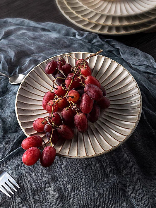 Gohobi handmade ceramic plate Japanese style tableware stoneware