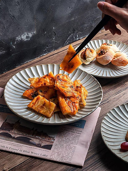 Gohobi handmade ceramic plate Japanese style tableware stoneware