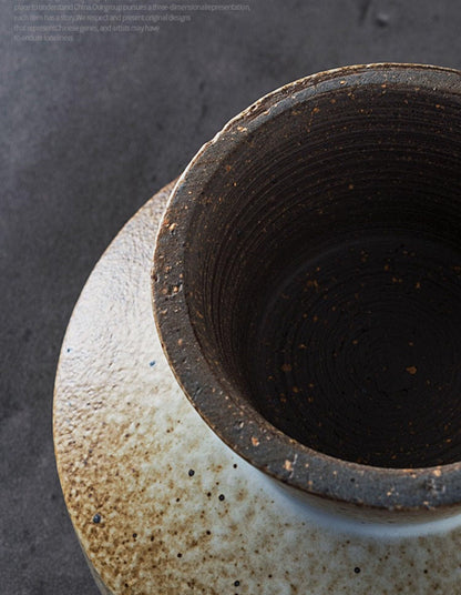 Gohobi Handmade ceramic bowl plate Japanese style tableware stoneware raised stand