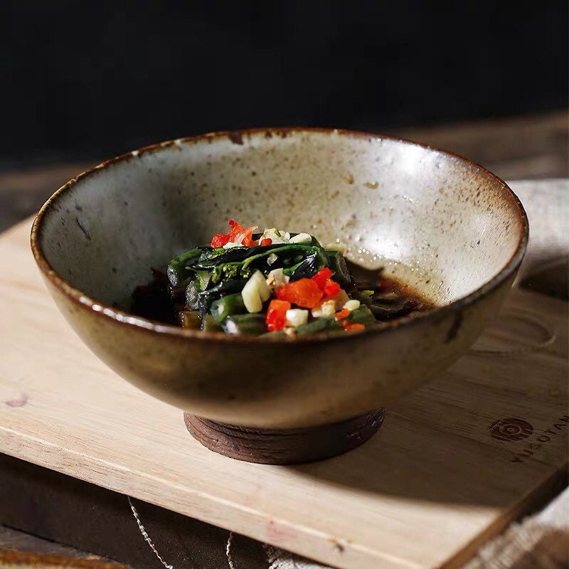 Gohobi handmade ceramic bowl rice bowl  tea Japanese style tableware stoneware