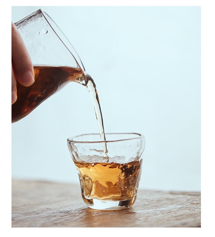 Gohobi Handmade glass tea cup Chinese Gongfu tea Kung fu tea Japanese Chado wabi sabi